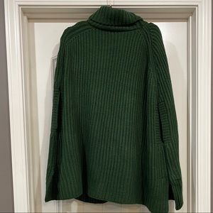 Turtleneck poncho sweater